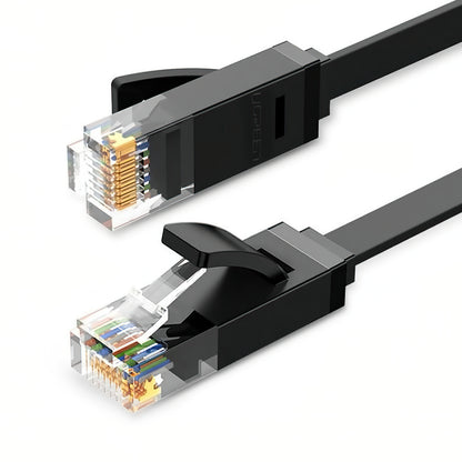 UGREEN NW102 Flat Network Cable, UTP, Cat6, 3m, Black