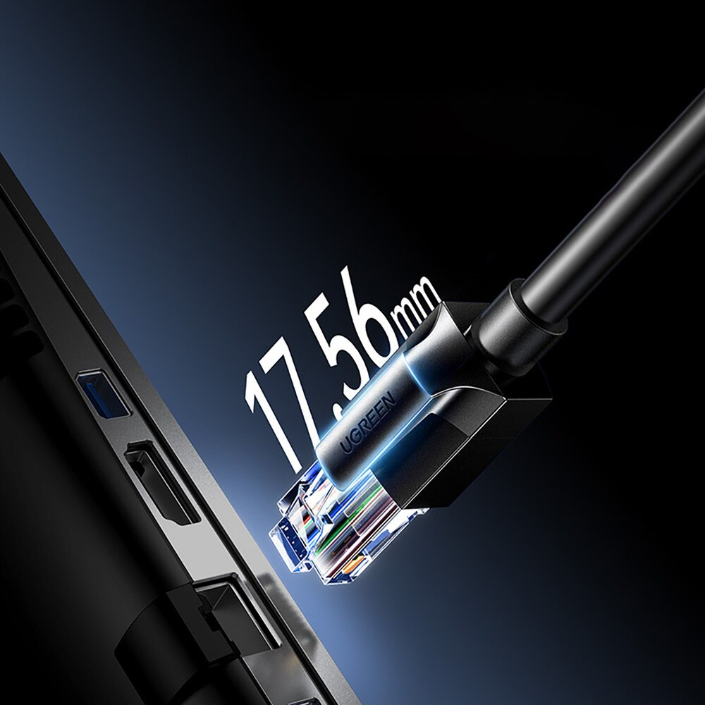 UGREEN NW316 Network Cable, UTP, Cat6, 8m, Black