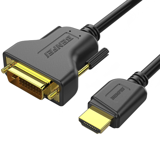 Cavo Video Benfei, HDMI - DVI, 1080P, 0,9m, Nero