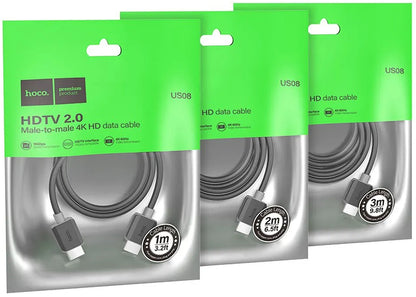 Cavo Video HOCO US08, HDMI - HDMI, 4K, 1m, Nero