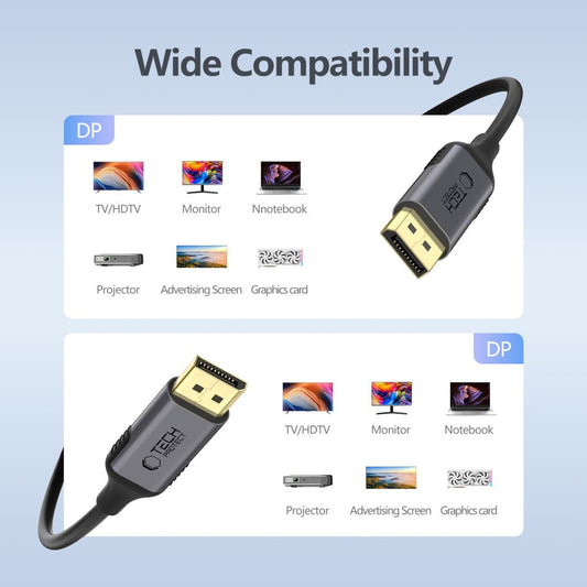 Cavo Video Tech-Protect Ultraboost, DisplayPort - DisplayPort, 4K, 2m, Nero