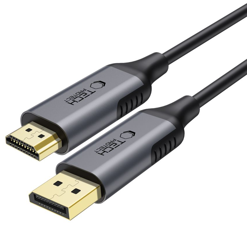 Cavo Video Tech-Protect Ultraboost, DisplayPort - HDMI, 4K, 2m, Nero