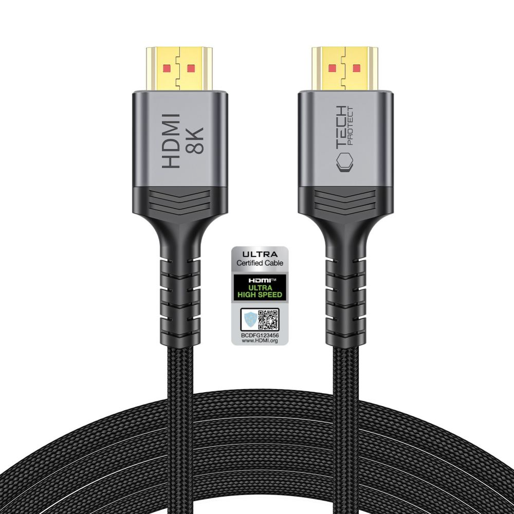 Tech-Protect Ultraboost 2 Video Cable, HDMI - HDMI, 8K, 3m, Black