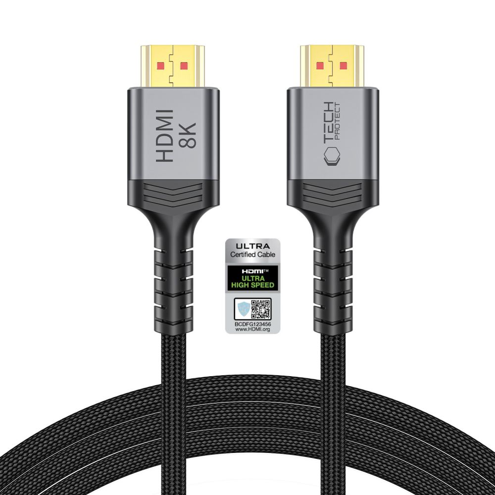 Tech-Protect Ultraboost 2 Video Cable, HDMI - HDMI, 8K, 2m, Black