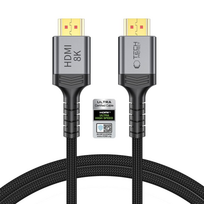 Tech-Protect Ultraboost 2 Video Cable, HDMI - HDMI, 8K, 1m, Black
