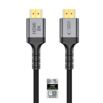 Tech-Protect Ultraboost 2 Video Cable, HDMI - HDMI, 8K, 1m, Black