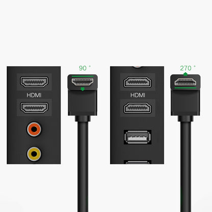 Cavo video UGREEN angolato, HDMI - HDMI, 4K, 2 m, nero HD103 