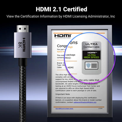 Cavo Video UGREEN HD171, HDMI - HDMI, 8K, 3m, Nero