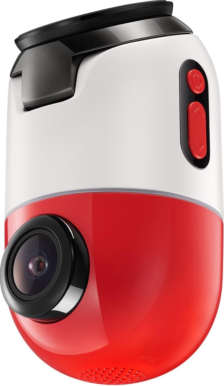 70mai Dash Cam Omni 360 X200, 1080P, 64Gb, Wi-Fi, GPS, AI, controllo vocale, display da 1,2 pollici, Rosie X200-64-RED