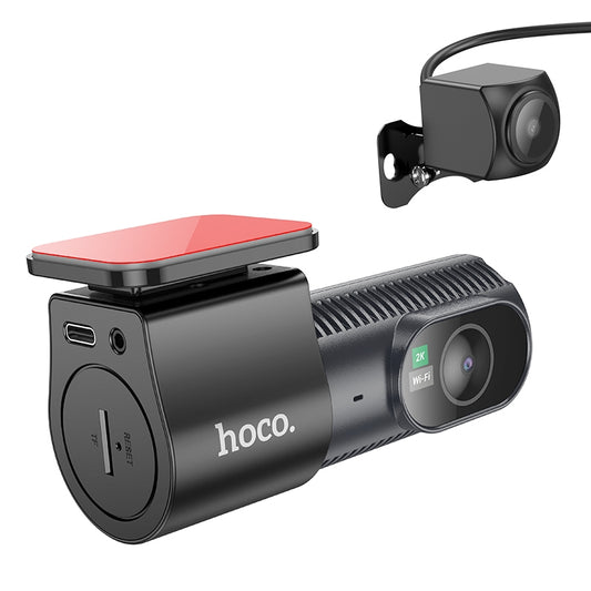 HOCO DV8, 2K, telecamera anteriore posteriore per auto con display da 1,47 pollici, 2K 