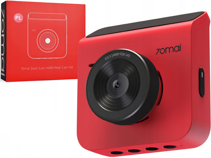 Telecamera per auto 70mai Dash Cam A400, 2K, Wi-Fi, display da 2 pollici, rosa