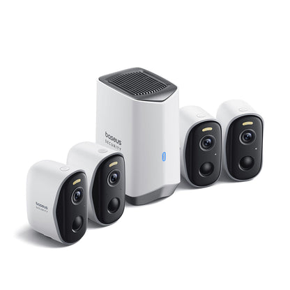 Telecamera di Sorveglianza Baseus N1, Wi-Fi, 2K, IP67, Esterno, Set 4 pezzi ACSLH-01