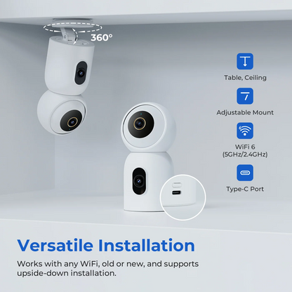 Telecamera di sorveglianza iMILAB C30 Dual, Wi-Fi, 3K, da interno CMSXJ111A