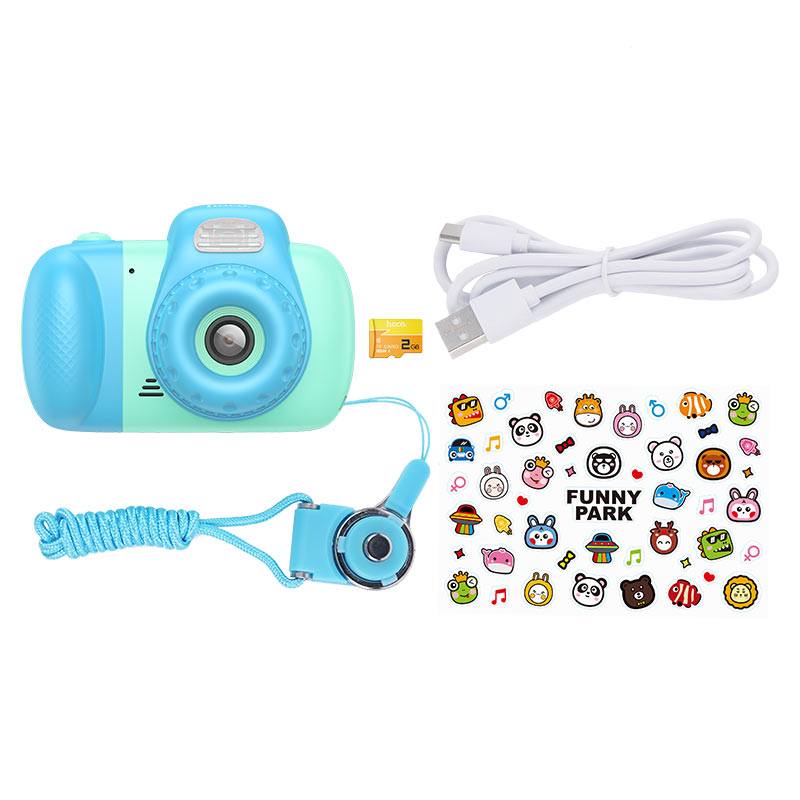 Fotocamera Digitale HOCO DV201 Kids, 1080P, 2MP, Blu
