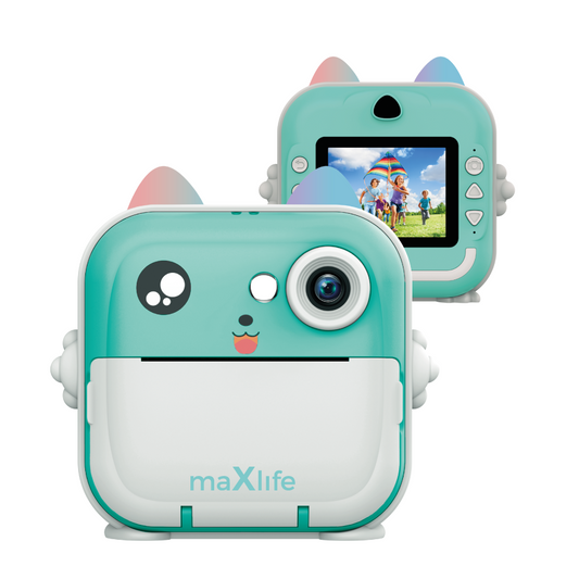 Fotocamera Digitale con funzione di stampa MaXlife MXPC-100 Kids, Blu