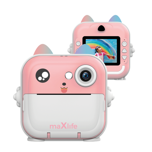 Fotocamera Digitale con funzione di stampa MaXlife MXPC-100 Kids, Rosa