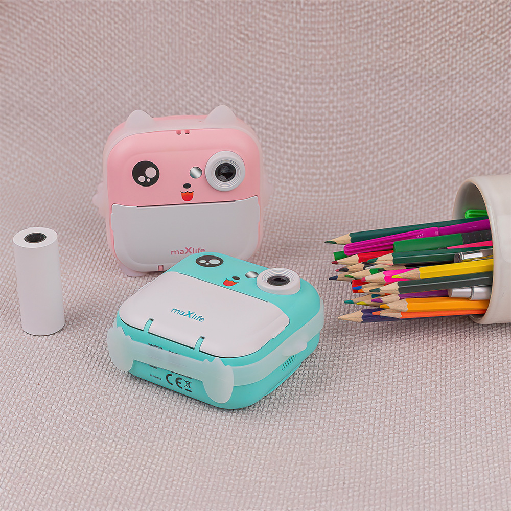 Fotocamera Digitale con funzione di stampa MaXlife MXPC-100 Kids, Blu