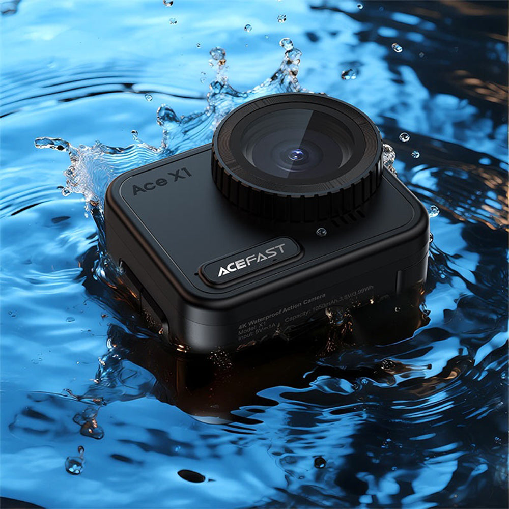 Camera Sport Acefast X1, 4K, Wi-Fi, Nera