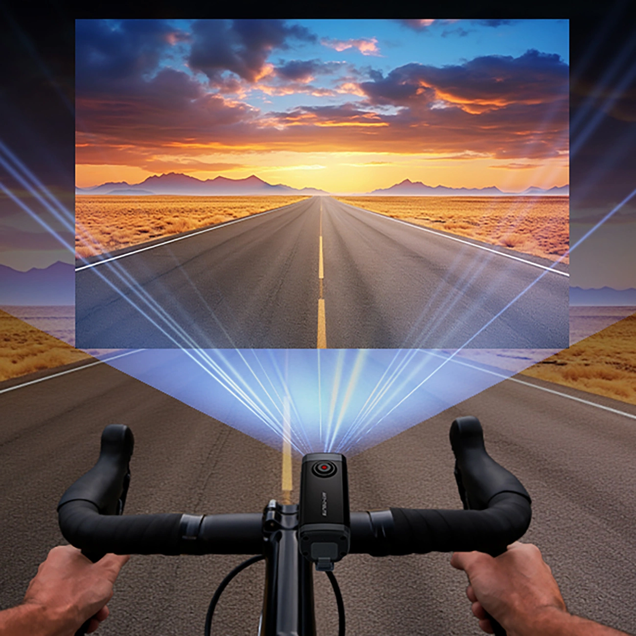 Camera Sport Akeeyo 710 Lite per Bicicletta / Motocicletta, 2K, Wi-Fi, Nera