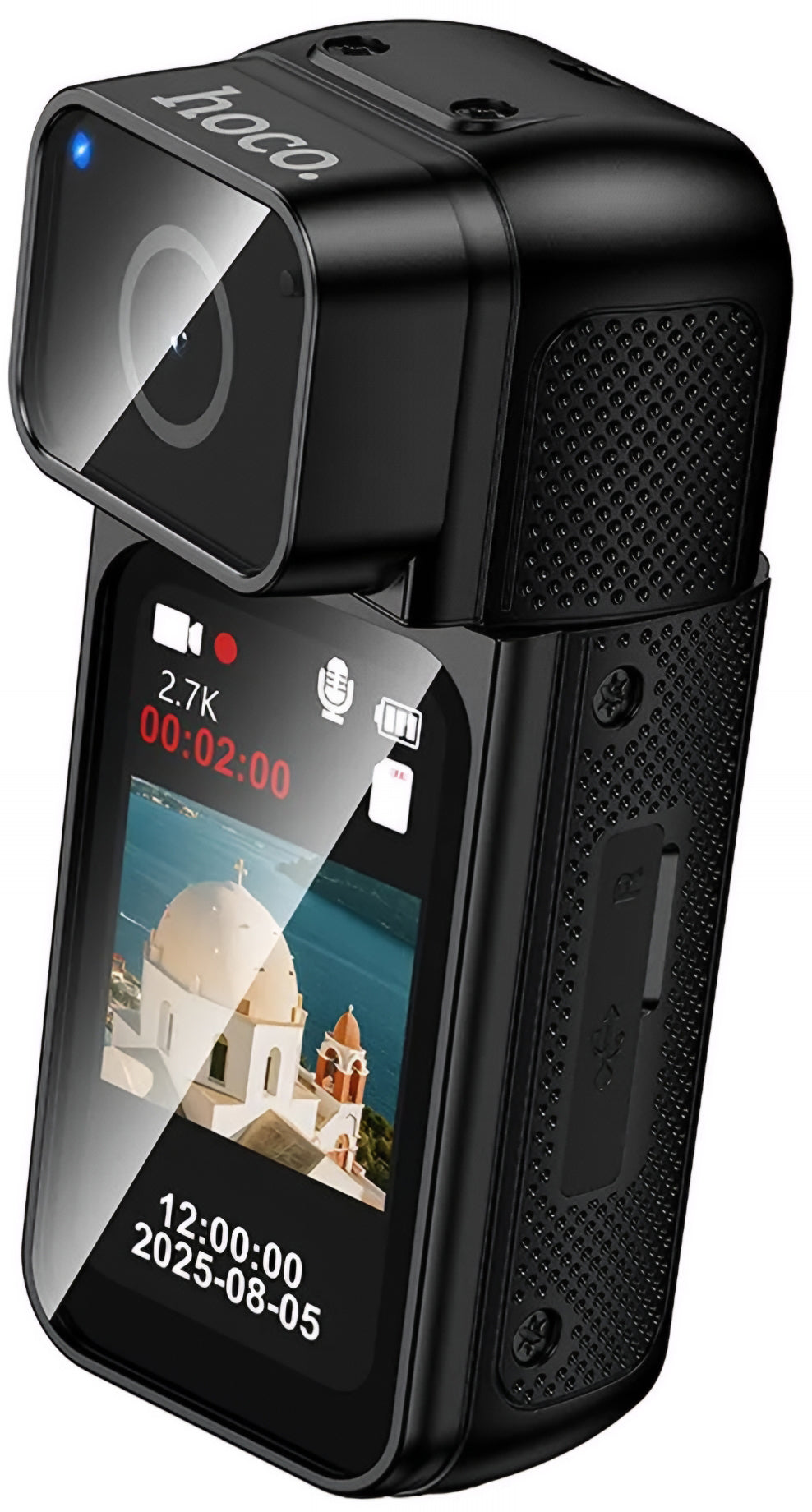 Action Camera HOCO DV105, 2.7K, Display 1.47 pollici, Nera