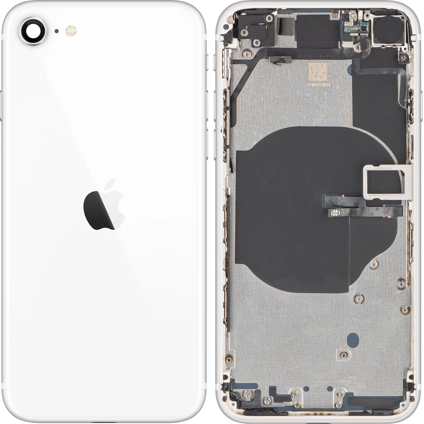 Coperchio della batteria Apple iPhone SE (2022), con custodia centrale, bianco (Starlight), sostituzione 