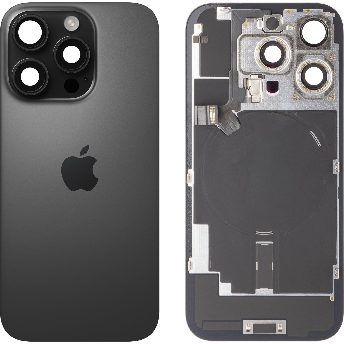 Coperchio Batteria Apple iPhone 16 Pro, Nero (Black Titanium), Swap