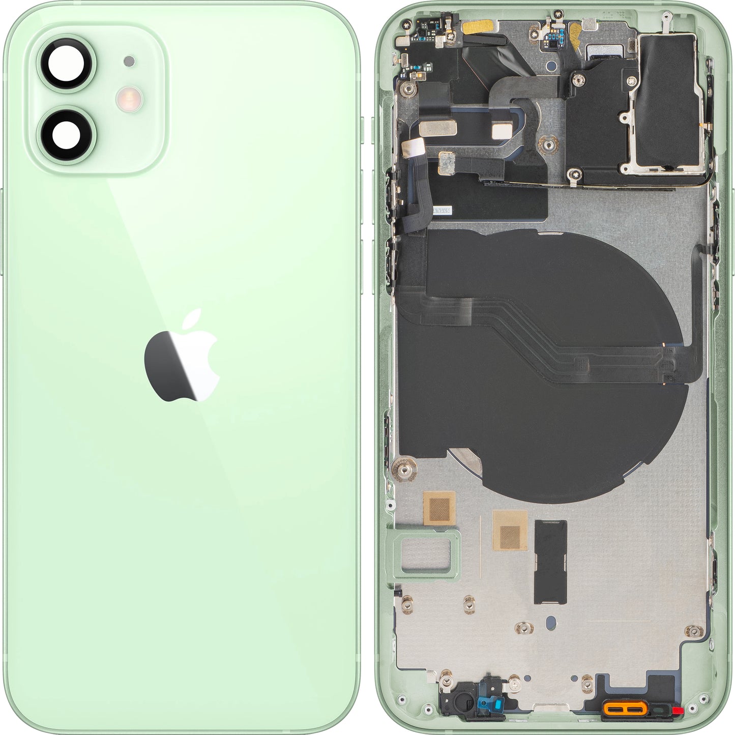Apple iPhone 12 Battery Cover, With Middle Frame, Green, Swap