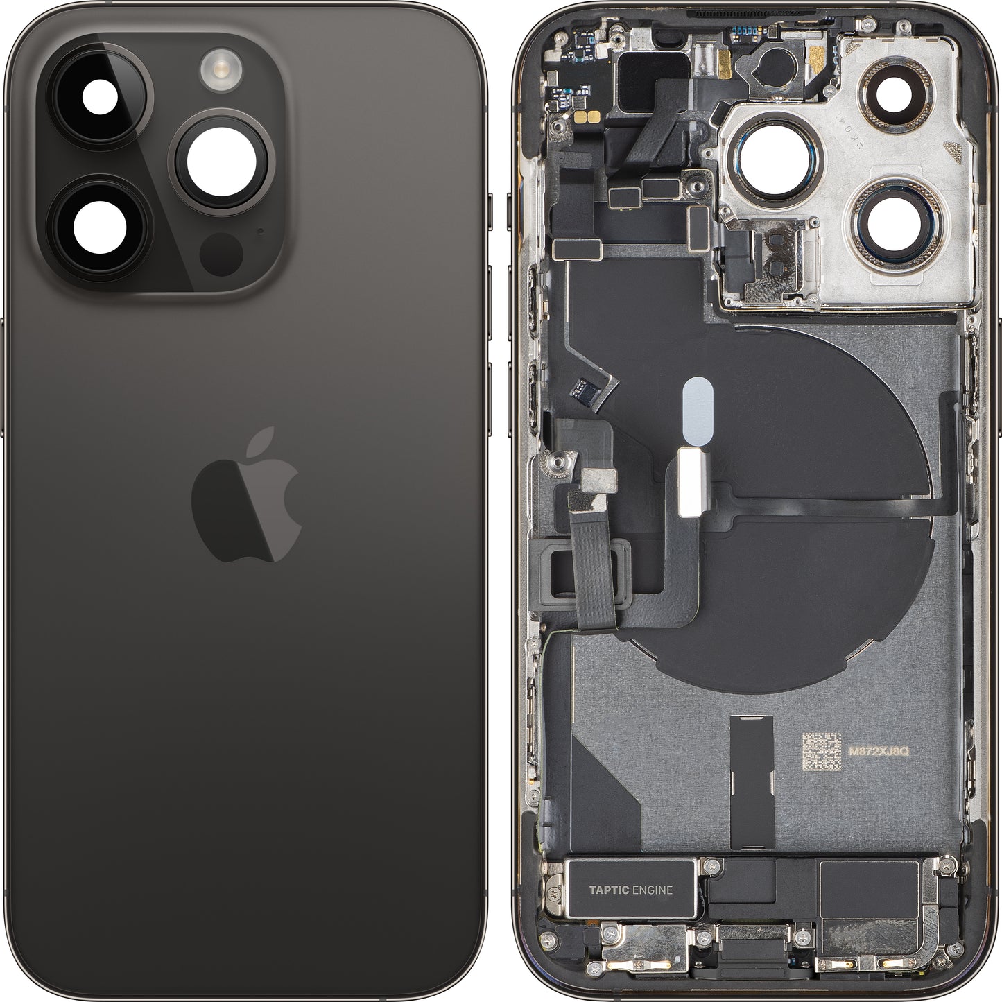 Coperchio Batteria Apple iPhone 14 Pro, Con Scocca Centrale, Completo di Parti, Nero (Space Black), Swap