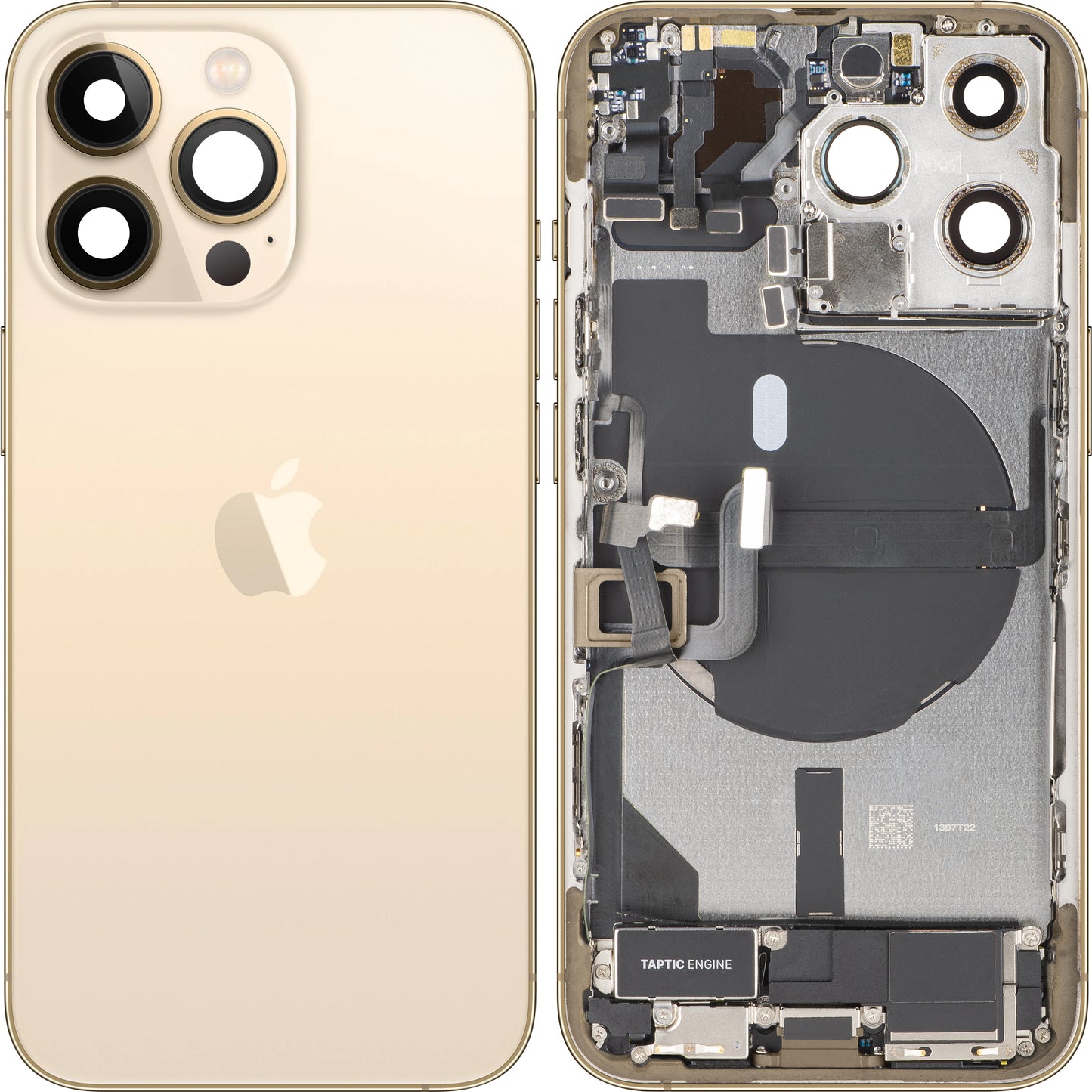Copertura Batteria Apple iPhone 13 Pro, Con Scocca Centrale, Parti Complete, Oro, Swap