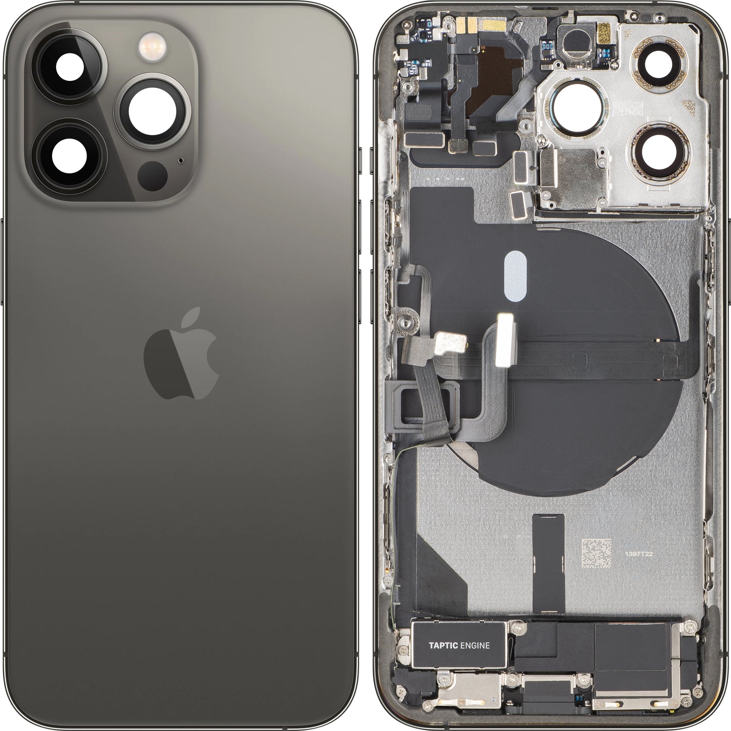 Coperchio Batteria Apple iPhone 13 Pro, Con Scocca Centrale, Full Parts, Nero (Graphite), Swap