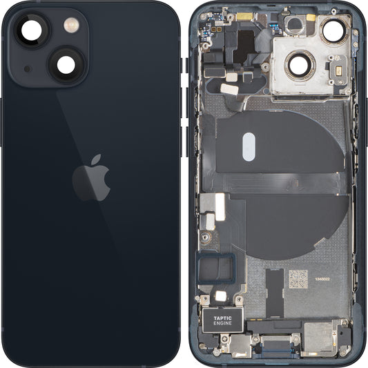 Coperchio Batteria Apple iPhone 13 mini, Con Scocca Centrale, Completo di Parti, Nero (Midnight), Swap