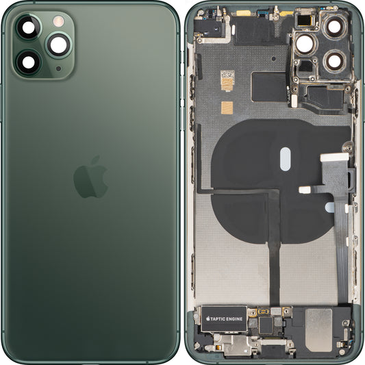 Coperchio Batteria Apple iPhone 11 Pro Max, Con Scocca Centrale, Completo di Tutti i Componenti, Verde (Midnight Green), Swap