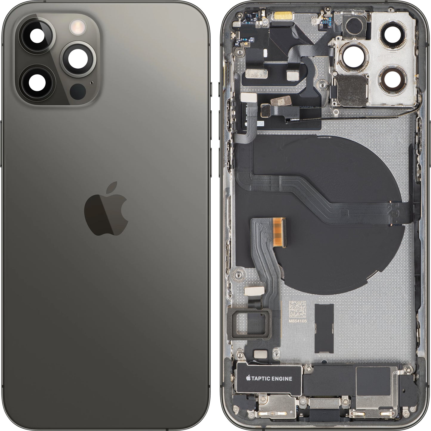 Coperchio Batteria Apple iPhone 12 Pro, Con Scocca Centrale, Full Parts, Grigio (Graphite), Swap