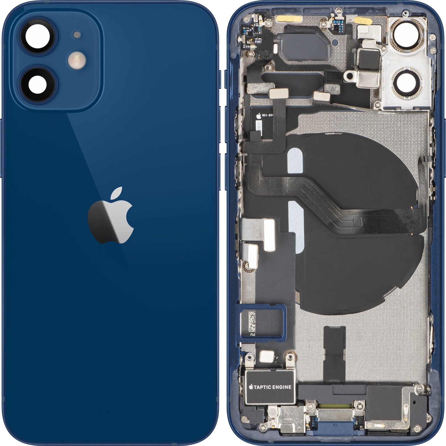 Coperchio Batteria Apple iPhone 12 mini, Con Scocca Centrale, Completo di Parti, Blu, Swap