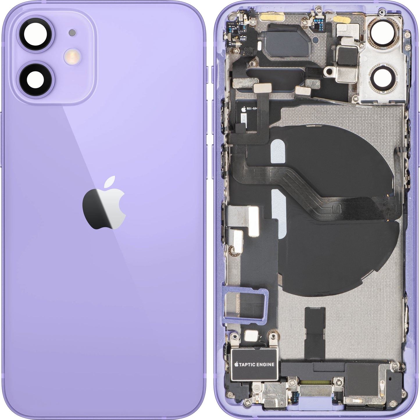 Coperchio Batteria Apple iPhone 12 mini, Con Scocca Centrale, Completo di Parti, Viola, Swap