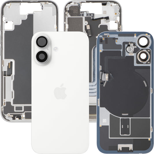 Apple iPhone 17 Battery Cover, With Middle Frame, Full Parts, White, Swap