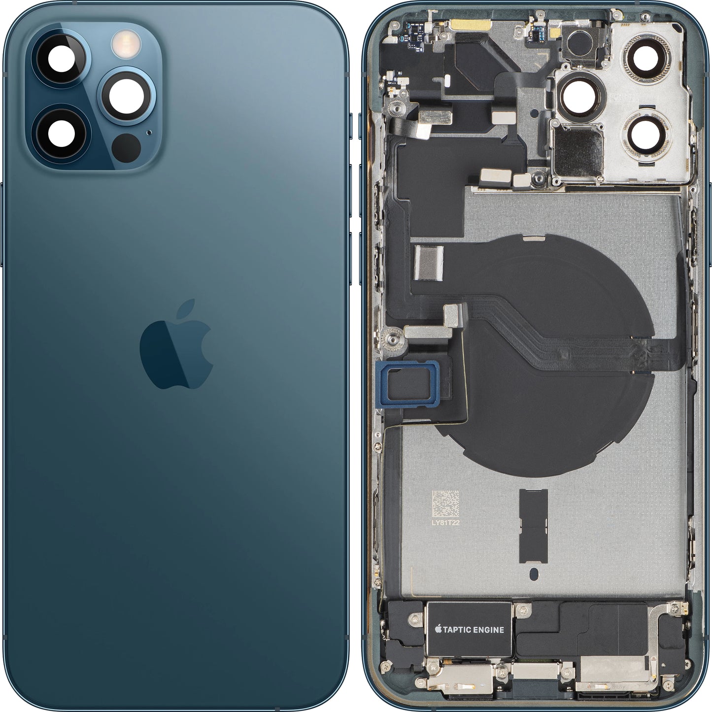 Coperchio Batteria Apple iPhone 12 Pro, Con Scocca Centrale, Full Parts, Blu (Pacific Blue), Swap