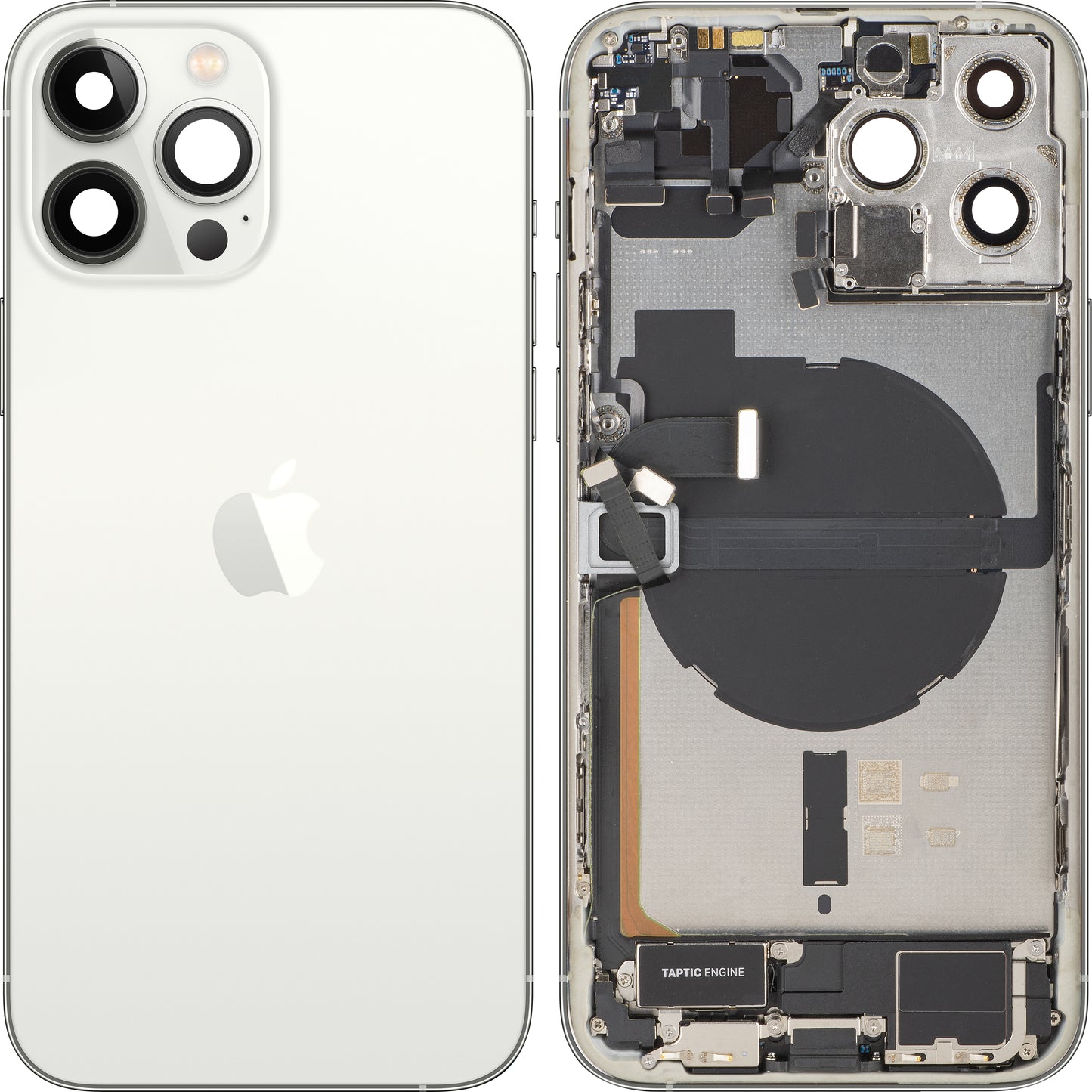 Copertura Batteria Apple iPhone 13 Pro Max, Con Scocca Centrale, Parti Complete, Argento, Swap