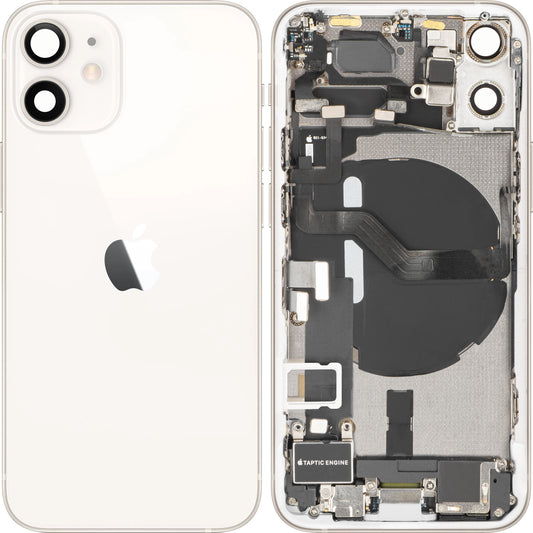 Copertura Batteria Apple iPhone 12 mini, Con Scocca Centrale, Parti Complete, Bianco, Swap