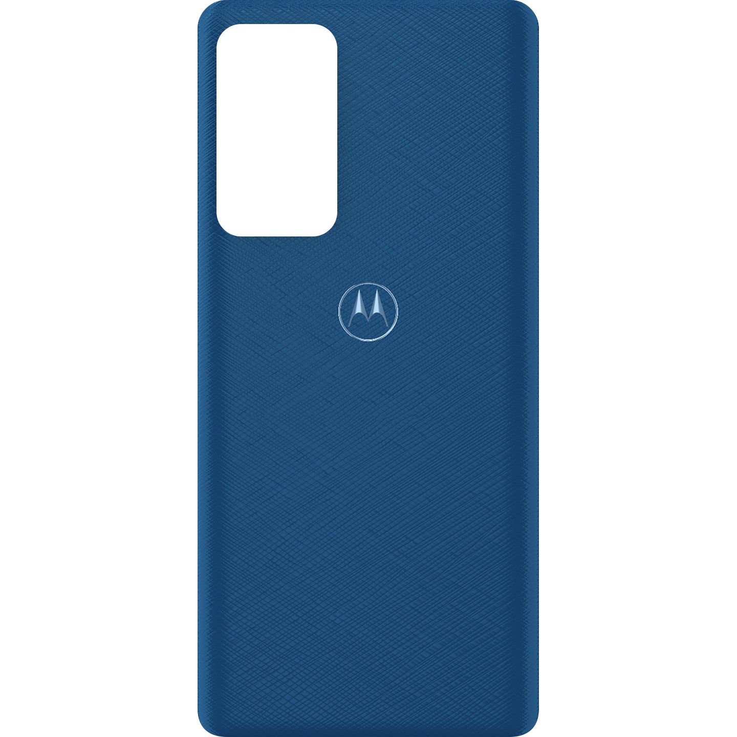 Coperchio della batteria Motorola Edge 20 Pro, blu (pelle vegana blu), pacchetto di assistenza 5S58C19373