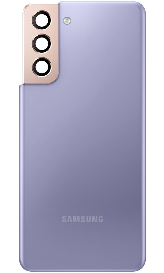 Copertura della batteria Samsung Galaxy S21 5G G991, con vetro della fotocamera posteriore, viola, di seconda mano