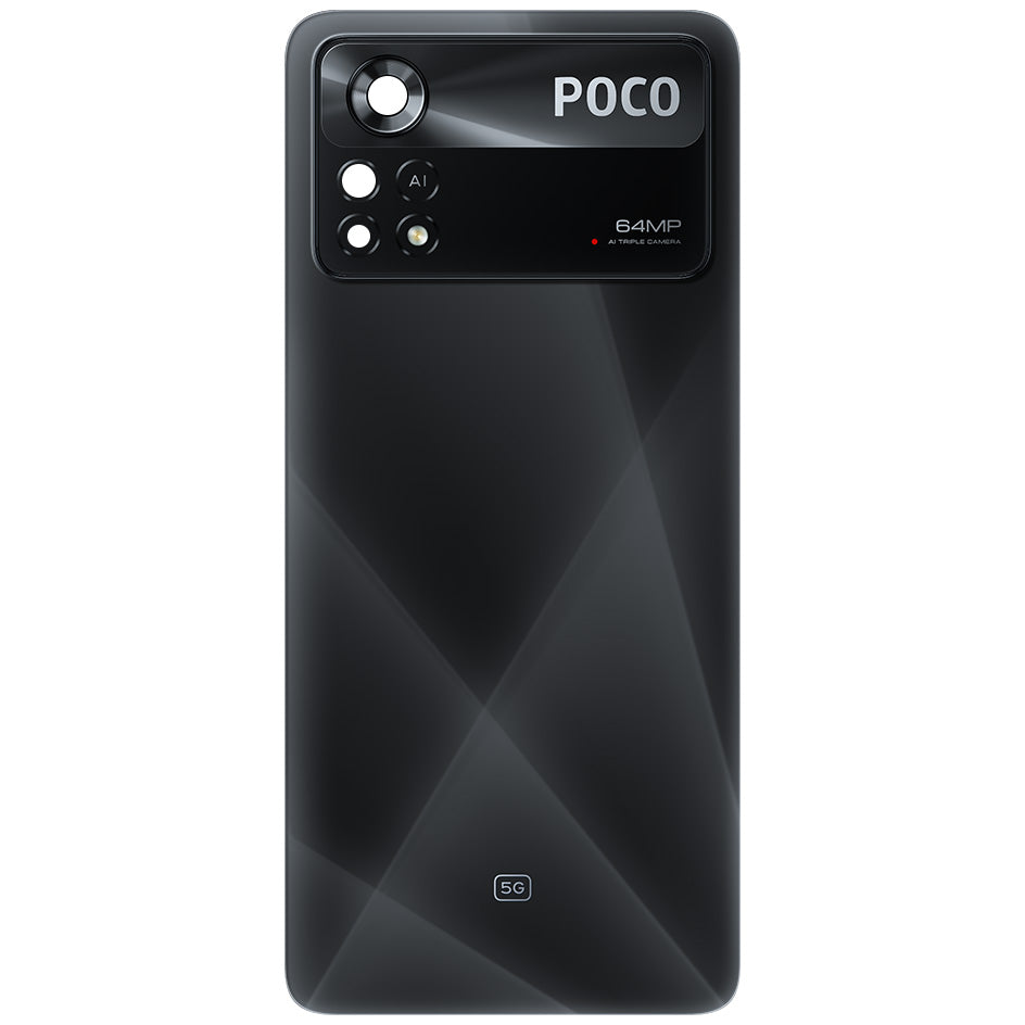 Coperchio Batteria Xiaomi Poco X4 Pro 5G, Nero (Laser Black), Service Pack 5600050K6P00