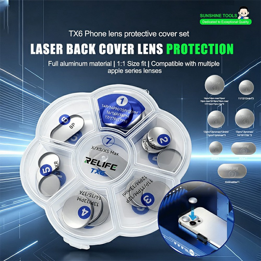 Copertura Protettiva per Lente Fotocamera Telefono Relife TX6 per Apple iPhone 8 - 17 Series