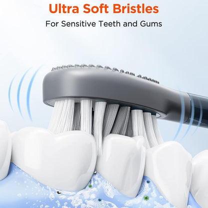Testina di Ricambio Gum Care per Spazzolino Elettrico Bitvae S2 / S3, Set 4 pezzi, Nero