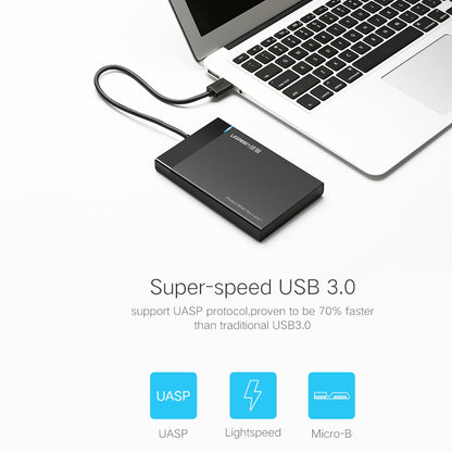 Rack UGREEN US221 per HDD / SSD SATA 2.5inch, USB 3.0, Nero