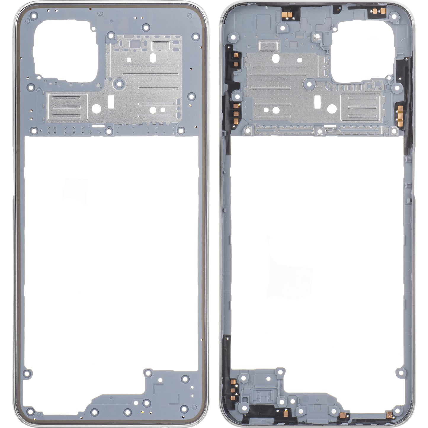 Custodia centrale Oppo A92s Oppo A92s, argento 