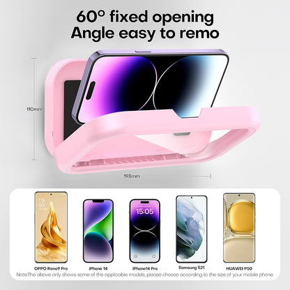 Custodia da Parete con Membrana Tattile Techsuit LC-999 per Telefono, Impermeabile, Rosa Dorato