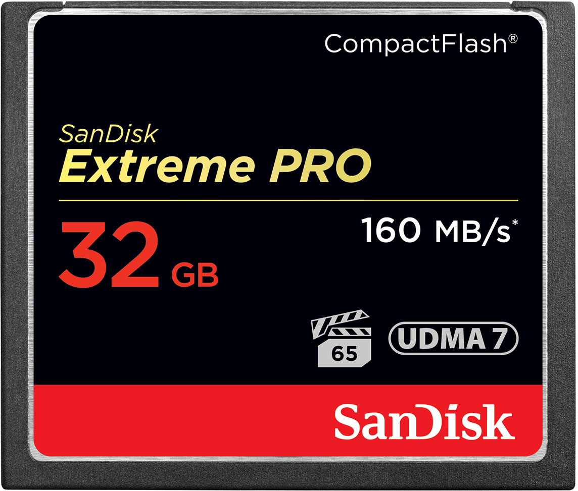 Scheda di memoria CompactFlash SanDisk Extreme Pro, 32Gb, UDMA 7 SDCFXPS-032G-X46