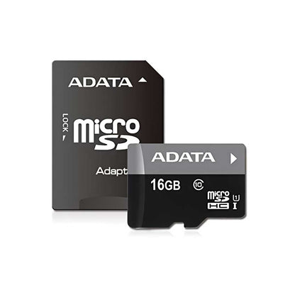 Scheda di memoria microSDHC Adata Premier, 16 Gb, Classe 10 / UHS-1 U1, con adattatore AUSDH16GUICL10-RA1 AUSDH16GUICL10-RA1 