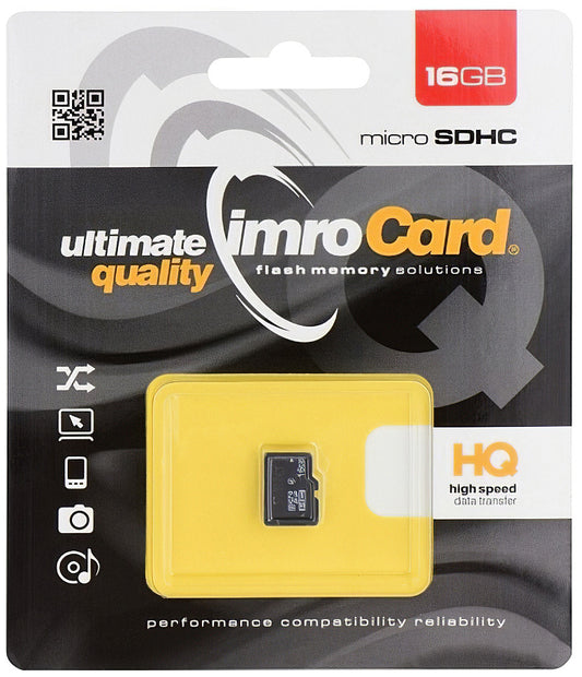 Scheda di memoria microSDHC Imro, 16Gb, Classe 6 MicroSD4/16G